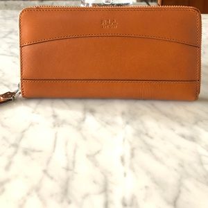 Lauren leather zip around wallet